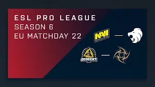 CS:GO: NaVi vs. North | GODSENT vs. NiP - Day 22 - ESL Pro League Season 6 - EU Main Stream