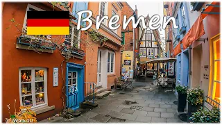 🇩🇪 Bremen Ghost City Walking Tour 🌁👻 4K Walk During Corona Lockdown☁️ Germany 🇩🇪 (Cloudy Day)