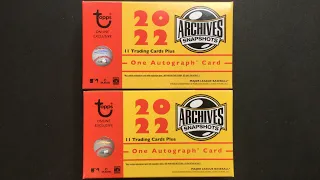 2022 Topps Archives Snapshots (2x). One Auto Per Box.