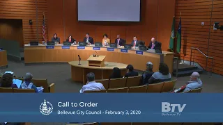 Bellevue City Council Meeting - Feb. 3, 2020