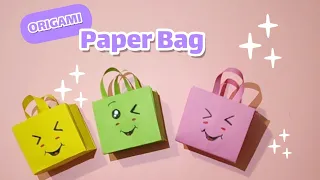 Origami paper bag | how to make paper bags with handles | small gift bags | cute Kraft bags