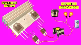 How to make a simple inverter 1700W, Microwave transformer, creative prodigy #138