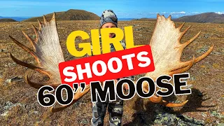 Girl Shoots first Moose at 12 Years Old with 338 Lapua #moosehunting