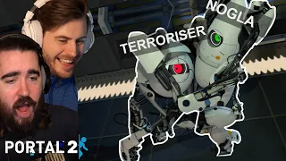 Nogla and Terroriser play Portal 2 co-op