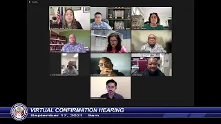 Virtual Confirmation Hearing - Senator Amanda L. Shelton - September 17, 2021 9am