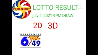 LOTTO RESULT JULY 4, 2021 9PM DRAW