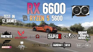 RX 6600 + Ryzen5 5600 : Test in 12 Games - RX 6600 Gaming test