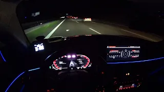 2021 BMW 540i - 0-254km/h | Autobahn | Zeiten messen | POV