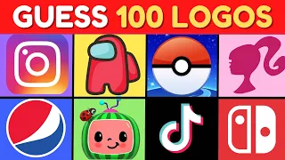 GUESS THE LOGO IN 1 SECOND..!! 100 Famous Logos | Ultimate Logo Quiz