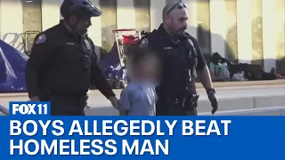 Boys arrested for allegedly attacking homeless man in Long Beach