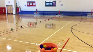 Box Ball - overhand throwing activity