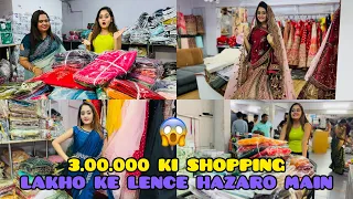 😱Life's Biggest Shopping of 3 LAKHS Rs Bridal Lenga Saree frm Surat Ajmera Fashion Bindass Kavya