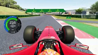 Ferrari F2004, on slicks, breaks the track record in Catalunya