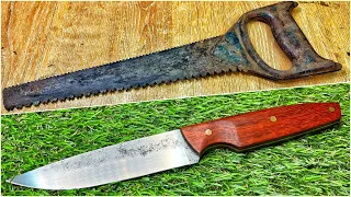 Making The Simplest Knife From an Old Saw