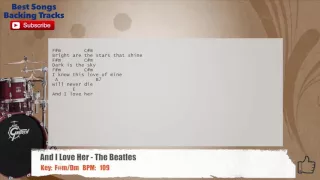 🥁 And I Love Her - The Beatles Drums Backing Track with chords and lyrics