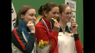 European Shooting 2023 Tallinn Estland Women 11 March 2023 medal ceremony