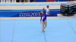 Ksenia Afanasyeva FX routine 2013 Universiade AA Finals