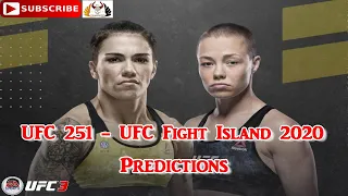 UFC 251 Jéssica Andrade vs  Rose Namajunas UFC Fight Island Predictions EA Sports UFC 3