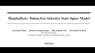 MambaByte: Token-free Selective State Space Model