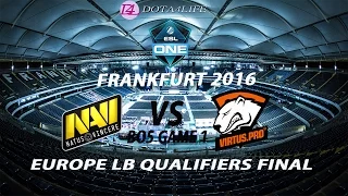 Dota2 ESL one Frankfurt 2016(Europe LB qualifiers Final): Navi vs Virtus Pro Game 1 Highlights