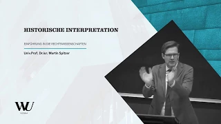 Spitzer - Einführung in die Rechtswissenschaften - Historische Interpretation