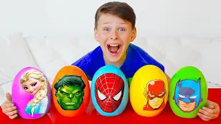 Surprise Eggs Superheroes Kids Songs and Stories