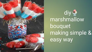 diy🤩 marshmallow bouquet/ how to make marshmallow tutorial #cadbury#candy#chocolate#marshmallow