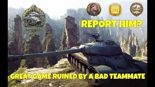 Watch this great game gets ruined by a noob! [] World of Tanks