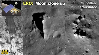 It's impossible to see through a telescope! Moon close. Shooting LRO. Subtitles translated