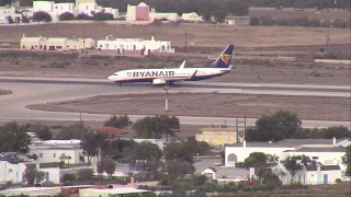 Boeing 737-800 Beautiful Landing At Santorini.