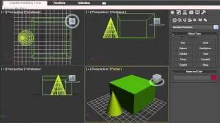 3  Режимы отображения объектов в 3D MAX настройка окон в программе 3D MAX видео урок 0103
