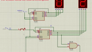 74LS93 2 Digit Decimal Counter with 7 segment display