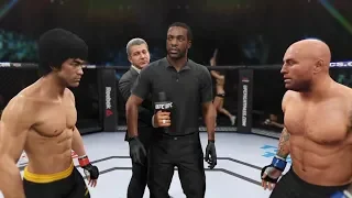 Bruce Lee vs. Joe Rogan (EA Sports UFC 2) - CPU vs. CPU - Crazy UFC 👊🤪