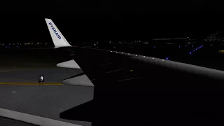 XPlane11 HD - Ryanair 737-800 rainy and windy landing in Porto, LPPR