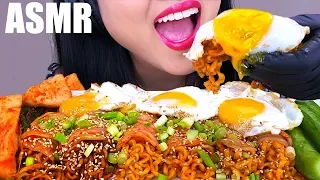 ASMR POPULAR FIRE NOODLES WRAPPED IN KIMCHI *MESSY EATING* | ASMR Phan