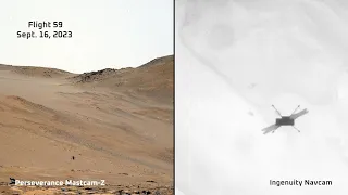 Two Views of a High-Altitude Flight for Ingenuity Mars Helicopter