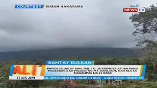 PHIVOLCS (as of 8AM, Feb. 17): 20 tremors at iba pang pagbabago sa paligid ng Mt. Kanlaon... | BT