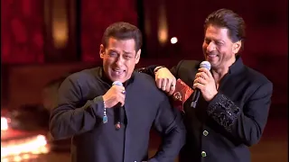 The fun banter between SRK, Salman and Aamir Khan at the pre wedding celebration of Anant Ambani
