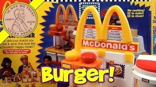 Make Mini Hamburgers!  McDonald's Happy Meal Magic Hamburger Snack Maker Set, 1993 Mattel Toys