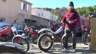 La collection de moto trial de Christophe COMBES