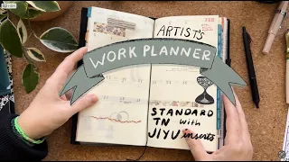 Look inside my traveler's notebook; artist's standard tn with Jiyu weekly and monthly inserts