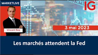 Analyse des marchés 11h 03/05/2023 Vincent BOY #CAC40 #DAX40 #SP500 #DOWJONES #NASDAQ100 #FED #FOMC