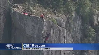 Man Dangling From Parachute On Cliff Rescued In Canada
