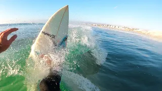 Sunset shorebreak fun! - RAW GoPro POV