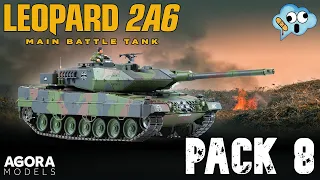 Agora models 1/16 scale Leopard 2A6 Main Battle Tank partwork kit pack 8 build stages 61 through 69.