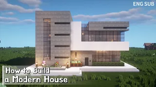 마인크래프트 건축: 심플한 모던하우스 집 짓기 (#6)