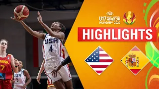USA 🇺🇸 - Spain 🇪🇸 | Basketball Highlights - FIBA U17 Women's Basketball World Cup 2022