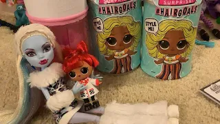 OPENING THREE LOL SURPRISE HAIR GOALS SERIES 2 DOLLS | #HAIRGOALS Series 2 doll review