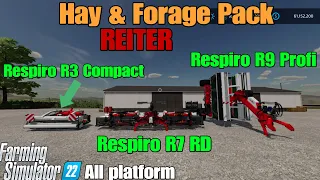 Reiter  RESPIRO R3 COMPACT/RESPIRO R7 RD/RESPIRO R9 PROFI/ Hay & Forage Pack on FS22