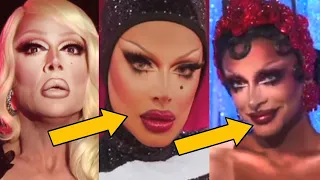 The evolution of Raven's makeup in Drag Race